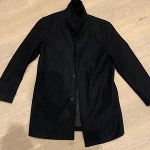 NEXT Italian Navy Herringbone Coat